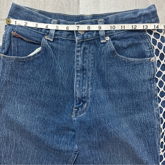 Vintage 90s Anti-Basic Daily Jeans Size 9/10 Women High Waist Net Side Y2K - Picture 8 of 9
